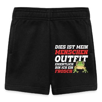 Froschkostüm Karneval Party DAS IST MEIN MENSCHEN - Baby Shorts - Schwarz - Vorne