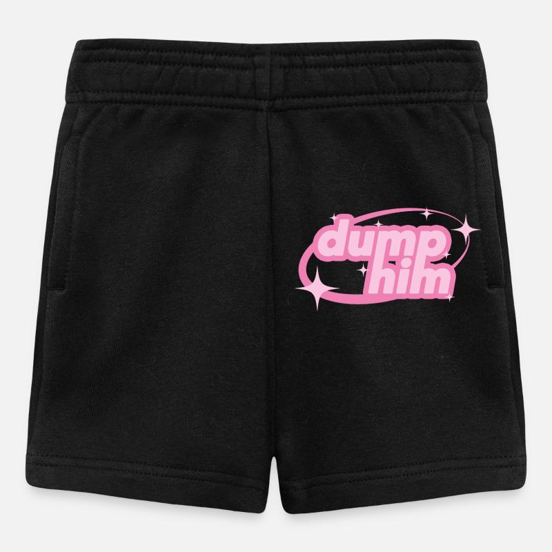 Dump Him – Girly Y2K Statement - Baby Shorts - Schwarz
