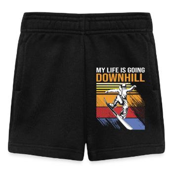 Snowboard Snowboarding Snowboardurlaub Snowboarder - Baby Shorts - Schwarz - Vorne