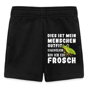 Froschkostüm DIES IST MEIN MENSCHEN OUTFIT - Baby Shorts - Schwarz - Vorne
