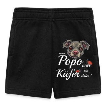 Lustiger Hund - Baby Shorts - Schwarz - Vorne