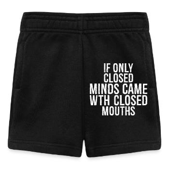 Wenn nur verschlossene Geister mit geschlossenem Mund kämen - Baby Shorts - Schwarz - Vorne