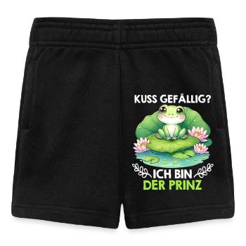 Faschingskostüm KUSS GEFÄLLIG? ICH BIN DER PRINZ - Baby Shorts - Schwarz - Vorne