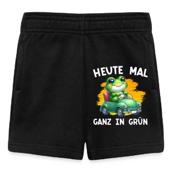Froschkostüm HEUTE MAL GANZ IN GRÜN Lustiges - Baby Shorts - Schwarz - Vorne