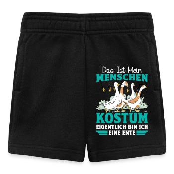 Faschingskostüm DAS IST MEIN MENSCHEN KOSTÜM - Baby Shorts - Schwarz - Vorne
