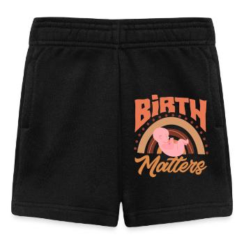 Birth counts midwife loving path - Baby Shorts - black - Front