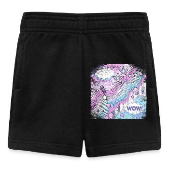 Pop Art Stil ausgefranster Rand - Baby Shorts - Schwarz - Vorne