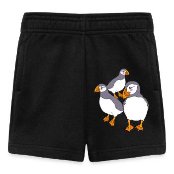 Papageientaucher Puffin - Baby Shorts - Schwarz - Vorne