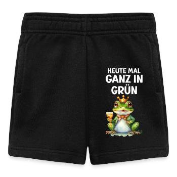Froschkostüm HEUTE MAL GANZ IN GRÜN Lustiges - Baby Shorts - Schwarz - Vorne