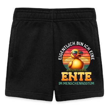 Karneval EIGENTLICH BIN ICH EINE ENTE IM MENSCHEN - Baby Shorts - Schwarz - Vorne