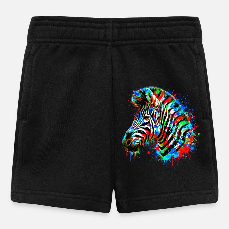 Zebra - Baby Shorts - black