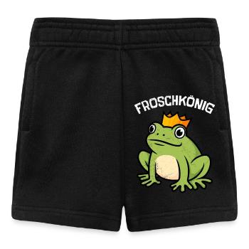 Kölner Karneval FROSCHKÖNIG Lustiges Frosch - Baby Shorts - Schwarz - Vorne