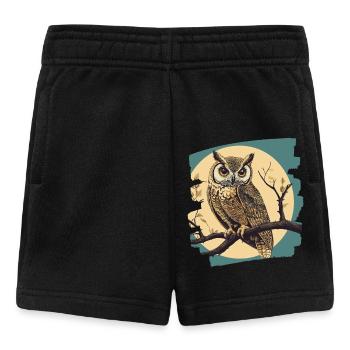 Eule - Baby Shorts - Schwarz - Vorne