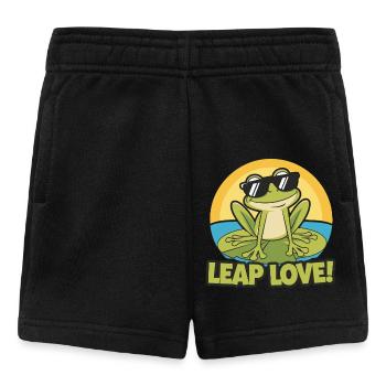 KRÖTEN SPRINGEN LIEBE - Baby Shorts - Schwarz - Vorne