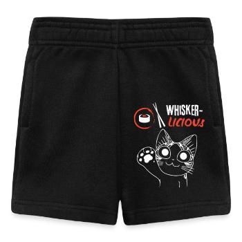 Whiskerlicious Bites – Sushi für Katzenliebhaber - Baby Shorts - Schwarz - Vorne