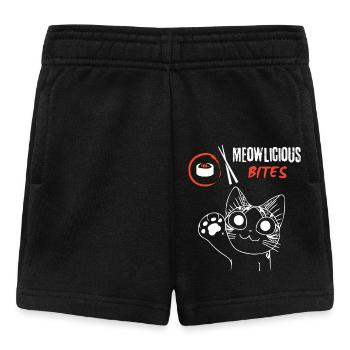 Meowlicious Bites – Sushi für Katzenfans - Baby Shorts - Schwarz - Vorne