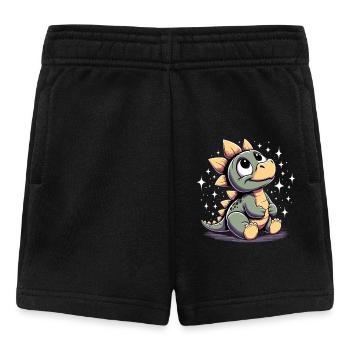Stegosaurus Stego Baby Babydino Sterne Geschenk - Baby Shorts - Schwarz - Vorne