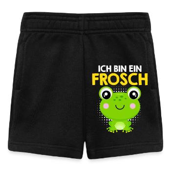Froschkostüm ICH BIN EIN FROSCH Karneval - Baby Shorts - Schwarz - Vorne