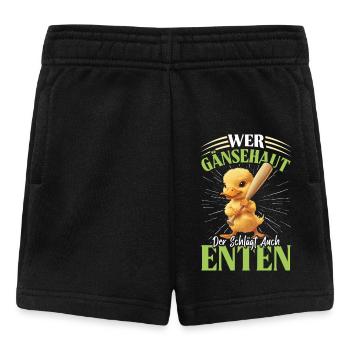 Faschingskostüm WER GÄNSEHAUT DER SCHLÄGT ENTEN - Baby Shorts - Schwarz - Vorne