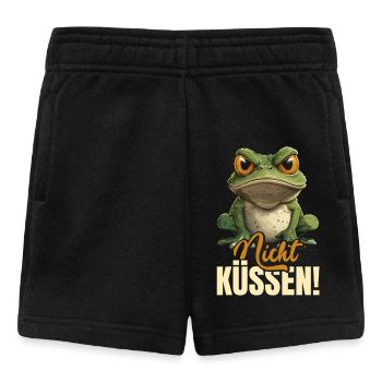 Faschingskostüm Frösche NICHT KÜSSEN Lustiges - Baby Shorts - Schwarz - Vorne