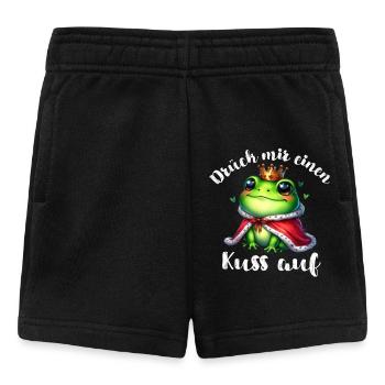 Froschkostüm DRÜCK MIR EINEN KUSS AUF Lustiges - Baby Shorts - Schwarz - Vorne