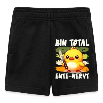 Karneval Ente BIN TOTAL ENTE NERVT Lustiges - Baby Shorts - Schwarz - Vorne