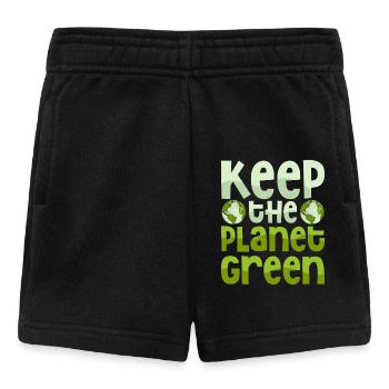 Keep The Planet Green Earth Day Planet - Baby Shorts - Schwarz - Vorne