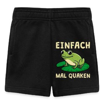 Karneval Party EINFACH MAL QUACKEN Lustiges - Baby Shorts - Schwarz - Vorne