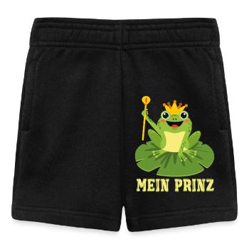 Karneval Kostüm Frosch MEIN PRINZ Lustiges - Baby Shorts - Schwarz - Vorne