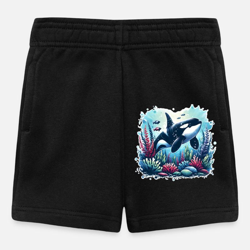Orca Schwertwal - Baby Shorts - Schwarz