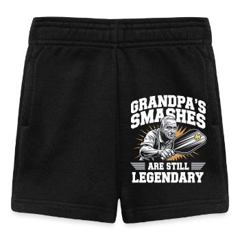 Grandpa Pickleball Player Dinking Team Gift - Baby Shorts - black - Front