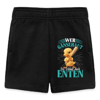 Faschingskostüm WER GÄNSEHAUT DER SCHLÄGT ENTEN - Baby Shorts - Schwarz - Vorne