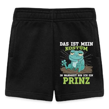 Froschkostüm DAS IST MEIN KOSTÜM BIN EIN PRINZ - Baby Shorts - Schwarz - Vorne