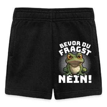 Karneval Kostüm BEVOR DU FRAGST NEIN! Lustiges - Baby Shorts - Schwarz - Vorne