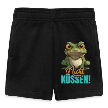 Faschingskostüm Frösche NICHT KÜSSEN Lustiges - Baby Shorts - Schwarz - Vorne