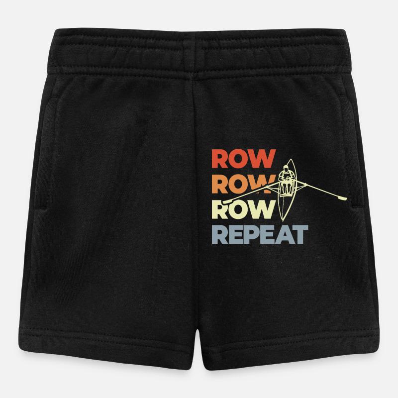 Row Row Row Repeat - Baby Shorts - black