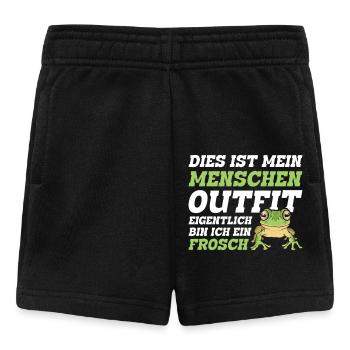 Froschkostüm Karneval Party DAS IST MEIN MENSCHEN - Baby Shorts - Schwarz - Vorne