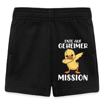 ENTE AUF GEHEIMER MISSION Lustiges Karneval - Baby Shorts - Schwarz - Vorne