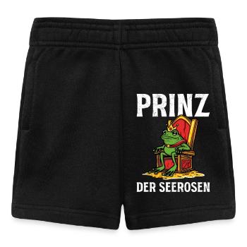 Faschings Frosch PRINZ DER SEEROSEN Lustiges - Baby Shorts - Schwarz - Vorne