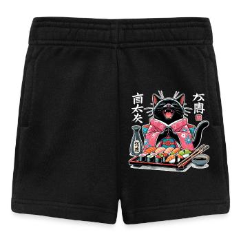 Sushi Katze Kimono Maki Nigiri Geschenk - Baby Shorts - Schwarz - Vorne
