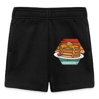 Crêpes rétro au sirop d’érable Delight - Short Bébé - noir - Devant