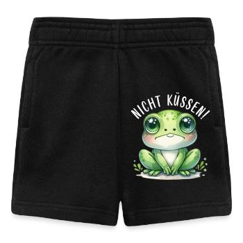 Karneval Kostüm NICHT KÜSSEN! Lustiges Frösche - Baby Shorts - Schwarz - Vorne