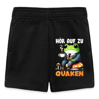Faschings Kostüm HÖR AUF ZU QUAKEN Karneval - Baby Shorts - Schwarz - Vorne