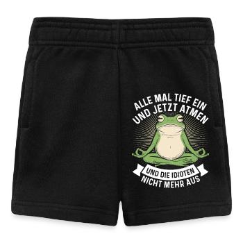 Karneval Party Kostüm ALLE MAL TIEF EINATMEN - Baby Shorts - Schwarz - Vorne