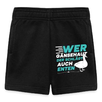 Faschingskostüm WER GÄNSEHAUT DER SCHLÄGT ENTEN - Baby Shorts - Schwarz - Vorne