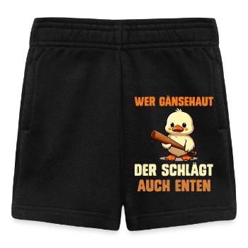 Faschingskostüm WER GÄNSEHAUT DER SCHLÄGT AUCH - Baby Shorts - Schwarz - Vorne