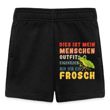 Froschkostüm DIES IST MEIN MENSCHEN OUTFIT - Baby Shorts - Schwarz - Vorne