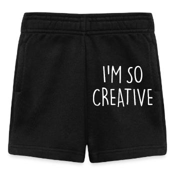 JE SUIS TELLEMENT CRÉATIVE - Short Bébé - noir - Devant
