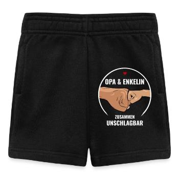 Opa & Enkelin – Faust an Faust Unschlagbar - Baby Shorts - Schwarz - Vorne