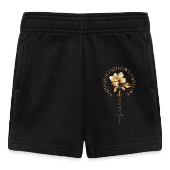 Glaube, Liebe, Retro Christian Faith, Love, Retro - Baby Shorts - black - Front